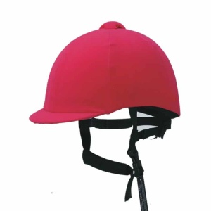 Casco di sicurezza a forma di berretto rosa su sfondo bianco