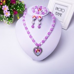 Set di gioielli da 4 pezzi della Principessa Sofia per bambine con perline rosa e bianche
