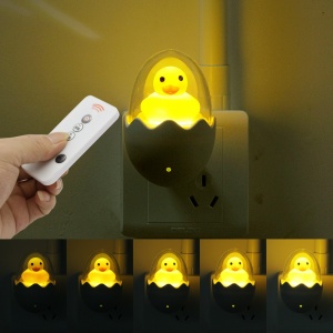 Anatroccolo luce notturna da parete per bambini con telecomando e pulcino giallo