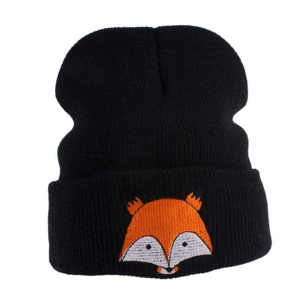 Berretto Invernale Lavorato A Maglia Per Bambini Con Motivo Volpe - Unisex, Morbido, Per Sport E Neve - Taglia Unica