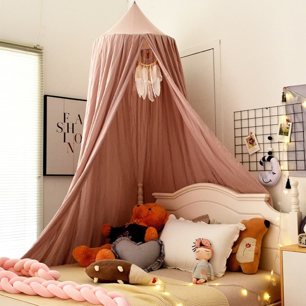 Tenda Teepee Per Bambini 1,3x1x1,2 M - Capanna Interna In Tessuto Spesso, Per Giochi, Lettura E Pisolini, Rosa