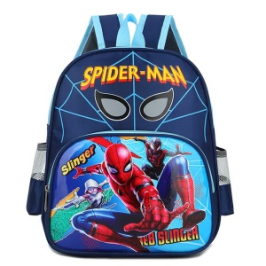 Zaino Spiderman Web Slinger in blu con logo dell'Uomo Ragno in giallo e rosso