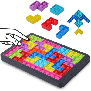 Puzzle Tetris 27 pezzi di plastica colorata