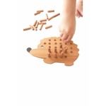 Riccio in legno plug-in per bambini con parti piccole