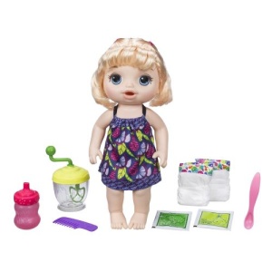 Bambola Baby Alive che allatta con il cucchiaio con accessori per bambini
