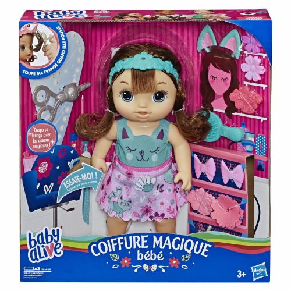 Bambola Baby Alive Magica Acconciatura Capelli Castani Baby Alive Magic Brown Hair Doll con accessori per cavalli in scatola