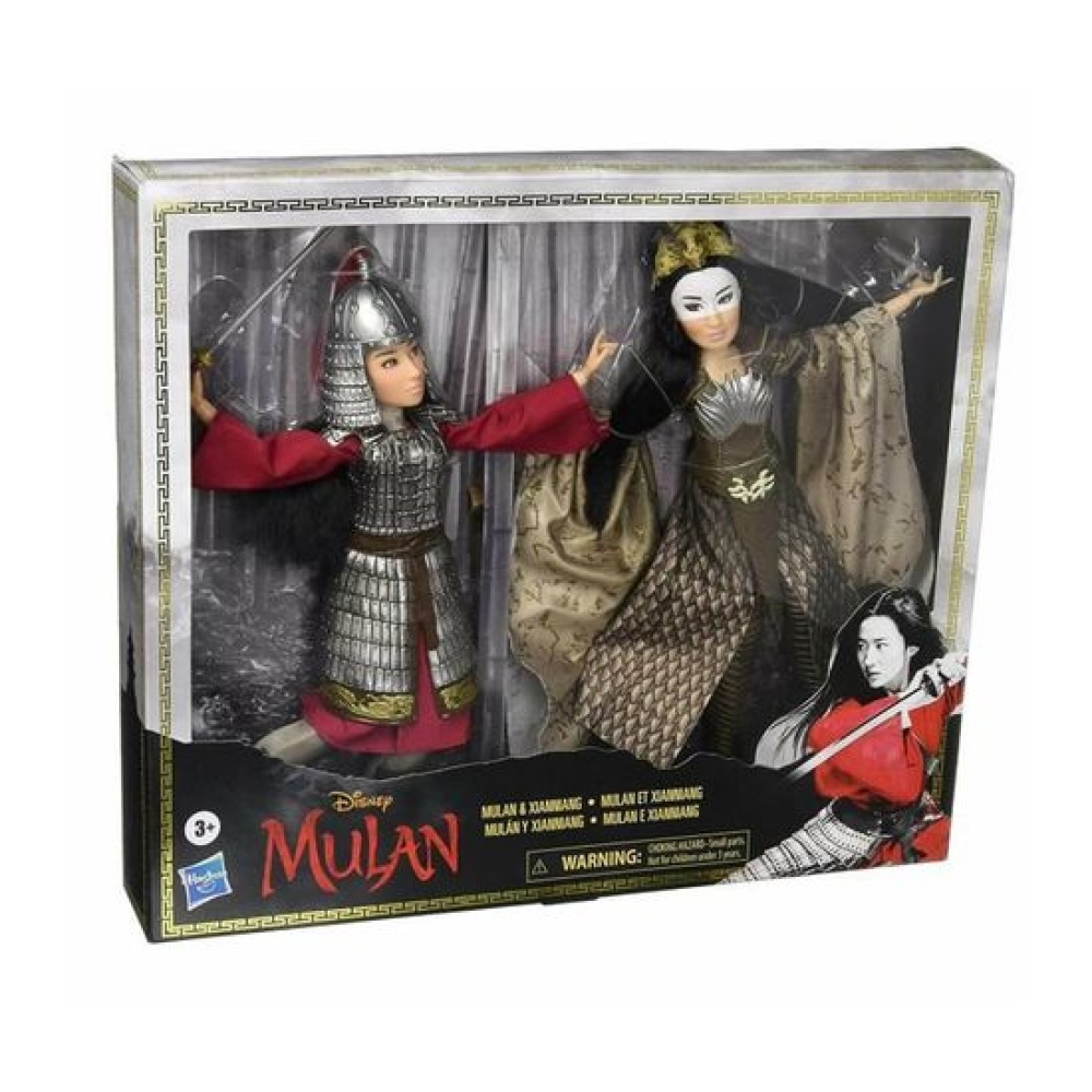 Set di bambole guerriere Mulan con protettori di guerra