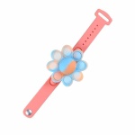 bracciale colorato antistress "pop it" in rosa e blu