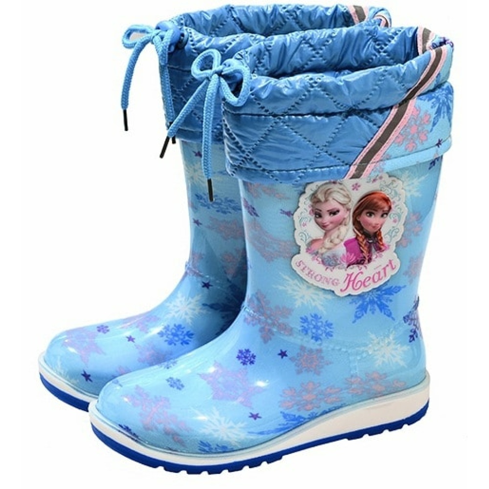 Stivali da pioggia impermeabili per bambini in blu Regina delle nevi