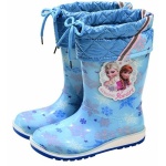 Stivali da pioggia impermeabili per bambini in blu Regina delle nevi