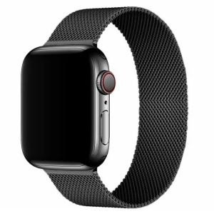 Bracciale con anello magnetico per Apple Watch in metallo nero