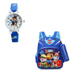 Orologio di pattuglia + zaino in blu con motivi di cani