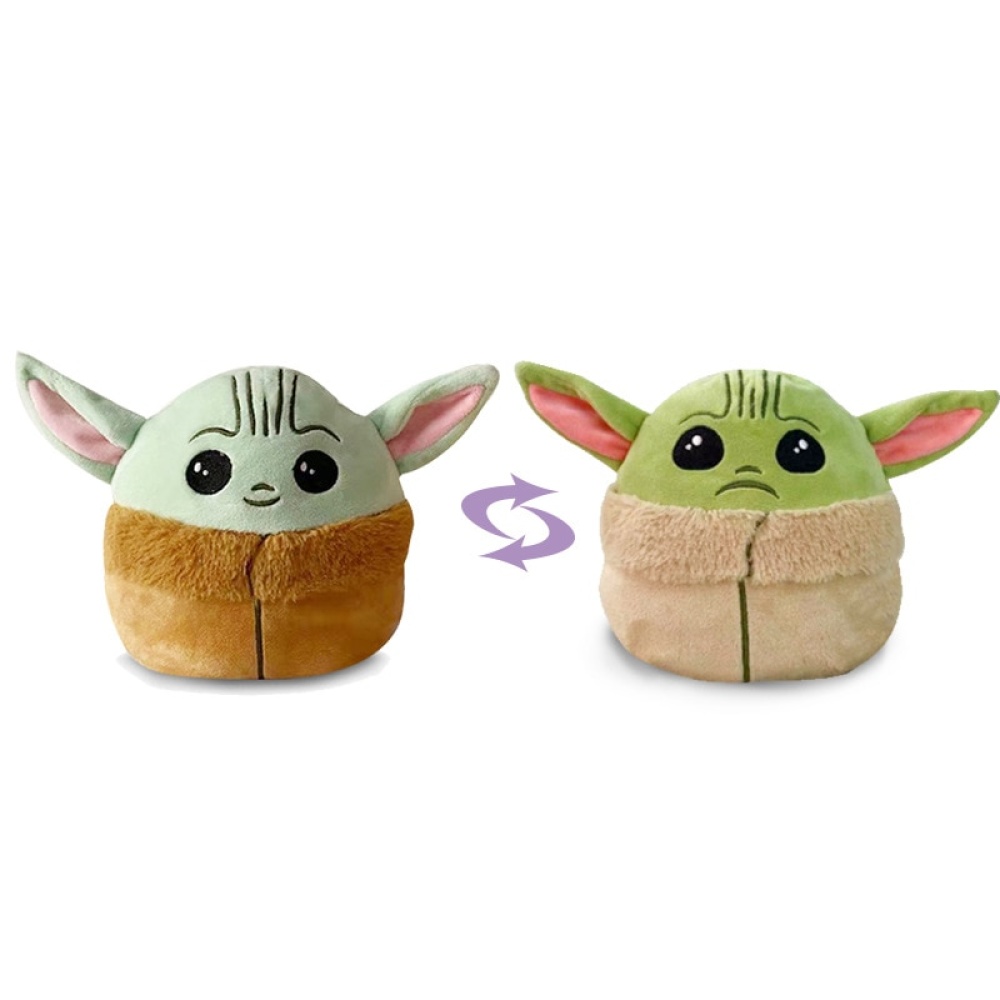 Peluche Yoda reversibile per bambini Yoda reversibile verde e marrone per bambini peluche