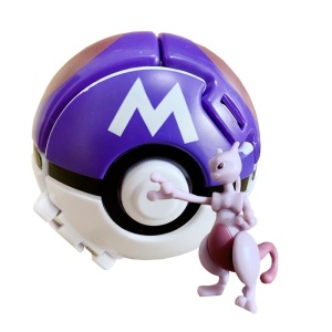 Statuetta Pokémon Pokeball per bambini Mew con pokeball in viola