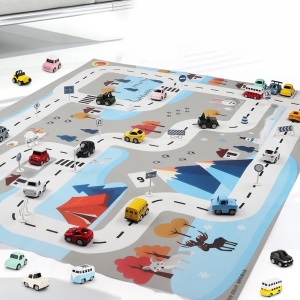 tappeto gioco auto colorato per bambini