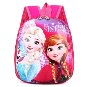 Zaino Elsa e Anna Snow Queen in rosa con disegno sul davanti