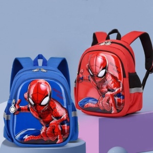 Zaino Spiderman per bambini in rosso e blu con il motivo dell'Uomo Ragno