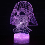 Statuetta 3D in acrilico Star Wars led violet