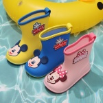 Stivali di gomma antiscivolo di Topolino per bambini in giallo, blu e rosa acqua