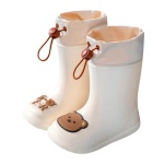 Stivali invernali impermeabili a forma di orsacchiotto per bambini con gambale elasticizzato