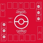 Tappetino del gioco di carte rosse Pokemon