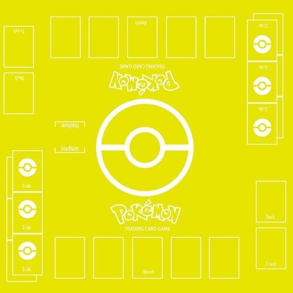 Tappetino giallo del gioco di carte Pokemon