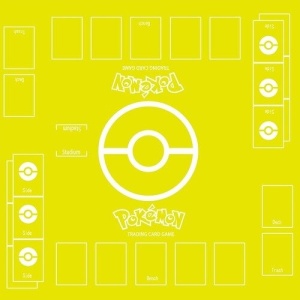 Tappetino giallo del gioco di carte Pokemon