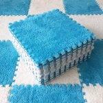 Tappetino per puzzle in schiuma blu semplice