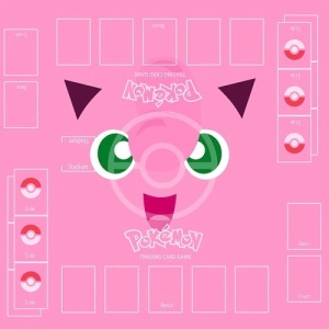 Tappetino rosa per il gioco di carte Pokemon