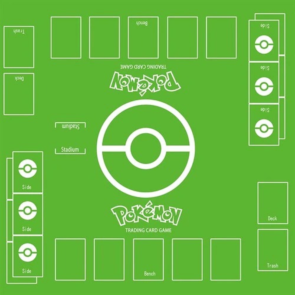 Tappetino verde chiaro per il gioco di carte Pokemon
