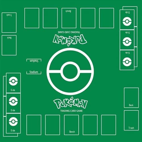 Tappetino verde del gioco di carte Pokemon