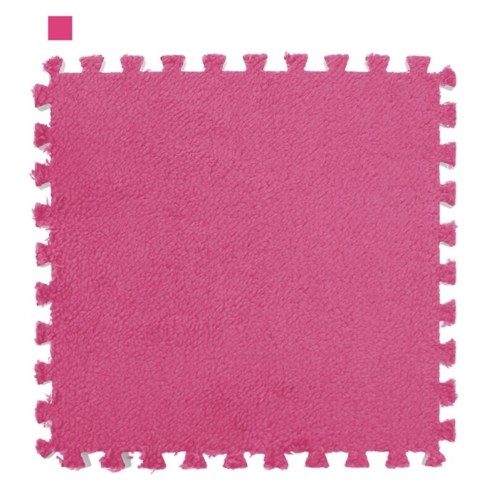 Tappeto puzzle in schiuma fucsia semplice