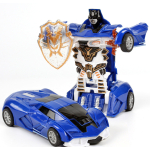 Auto Transformers blu con robot dietro