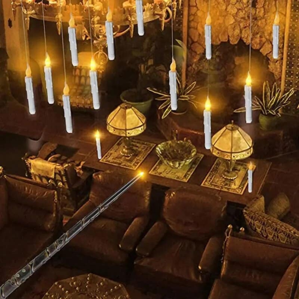 20 Pezzi Candele Galleggianti LED con Telecomando Senza Fiamma Include punti Adesivi, Ganci e Flio Timer da 6 Ore per Halloween Decorazione Natalizia
