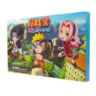 Calendario dell'Avvento Naruto su sfondo bianco.