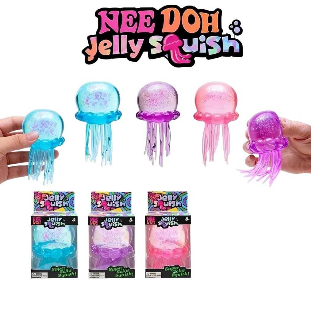 Medusa Squishy Needoh, giocattolo sensoriale da spremere per bambini - immagine 7